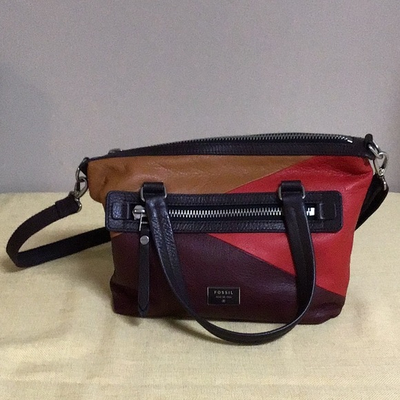 Women’s Fossil Multicolor Leather Handbag - Picture 1 of 12